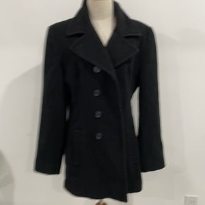 Halston Studio Wool Pea Coat Sz 